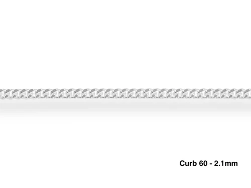 Sterling Silver Curb Chain 2.1mm