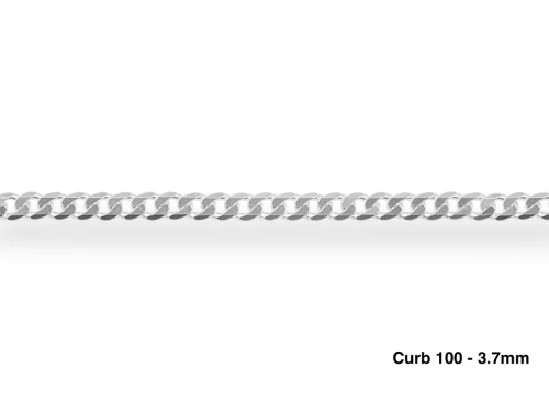 Sterling Silver Curb Chain 3.7mm