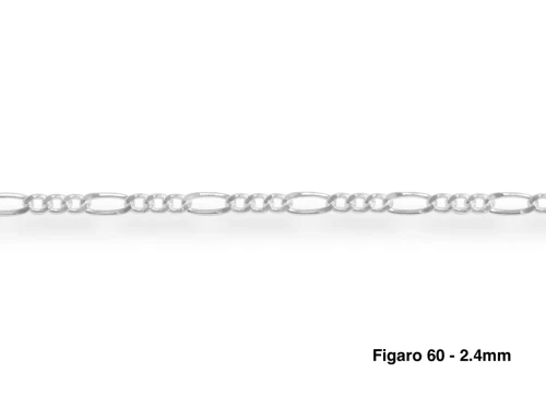 Sterling Silver Figaro Chain 2.4mm