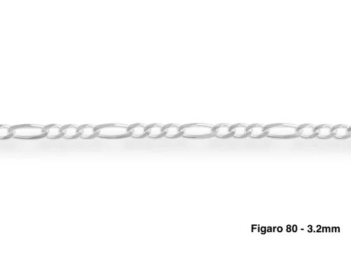 Sterling Silver Figaro Chain 3.2mm