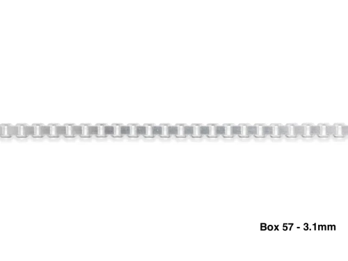 Sterling Silver Box Chain 3.1mm