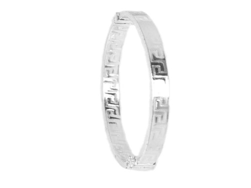 Elegant Greek Key Bangle Bracelet