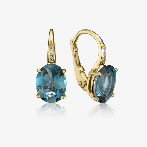 Ladies’ Radiant Blue Topaz Accent Earrings Ladies’ Radiant Blue Topaz Accent Earrings