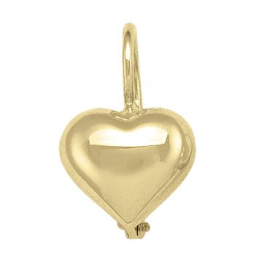 Heart-Shaped Gold Drop Earrings