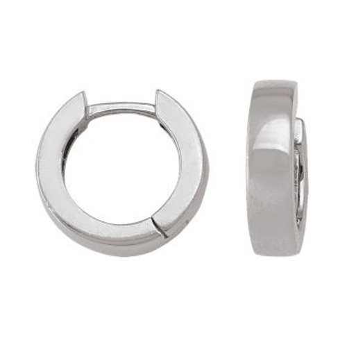 Classic White Gold Huggie Hoops