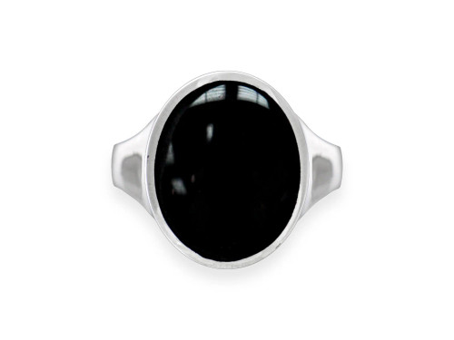 Sterling Silver Men's Black Onyx Ring