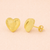 The Golden Love Heart Studs