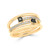 Love Story Pave/Black Diamond Coiled Ring