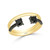 Love Story Pave Set Black Rhodium Coil Ring