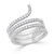 French Pave Set Double Coiled Ladies Diamond Band
