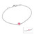 Ladies Bezel Set Coloured Stone Open Cable Bracelet