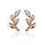 Leaf Motif Diamond Stud Earrings