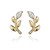 Leaf Motif Diamond Stud Earrings
