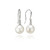 Timeless Ladies’ Earrings with Dangling Pearl and Diamond Accents