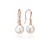 Timeless Ladies’ Earrings with Dangling Pearl and Diamond Accents