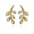 Ladies Leaf Diamond Statement Earrings