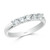 Five Stone Shared Claw Set Diamond Band