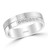 Men's Split Titanium Finished And Pave Set Diamond Band