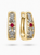 Ruby And Diamond Filigree Hoop Earrings