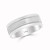 Milgrained Titanium Finish Centered Wedding Band