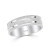 Striped Milgrained Titanium Finish Wedding Band