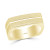 Men's Sandblast And Concave Cut Squared Euroshank Wedding Band