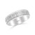 Plaid Designed with Cabachon Edge Wedding Band