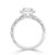LIBAR Ladies Pave Set Twisted Milgrained Round Halo Diamond Ring