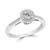 LIBAR Ladies Flower Halo Diamond  Engagement Ring