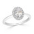 LIBAR Oval Halo Pave Set Engagement Ring
