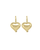 Yellow Gold Heart-Shaped Drop Earrings