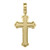 Yellow Gold Smooth Finish Cross Pendant