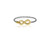 Yellow & White Gold Two Tine Infinity Bangle