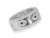 Sterling Silver Eye Ring With Blue Stones