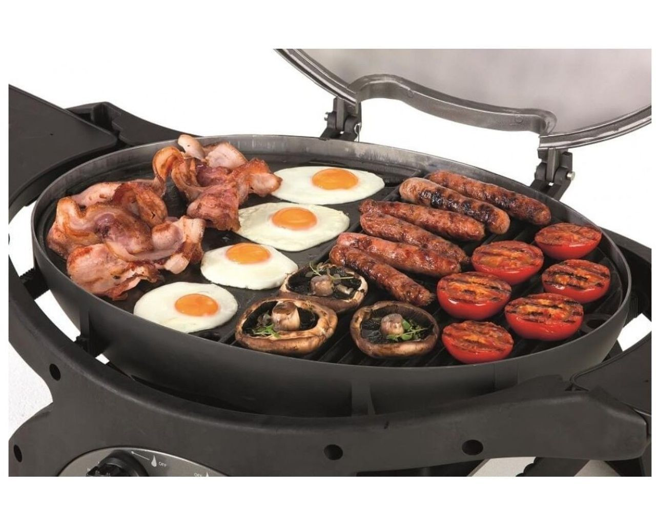 Ziggy Classic Twin Grill LPG BBQ On Cart (Gunmetal Grey)