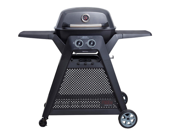 Ziggy By Ziegler & Brown Elite Twin Grill LPG On Cart (Gunmetal Grey)