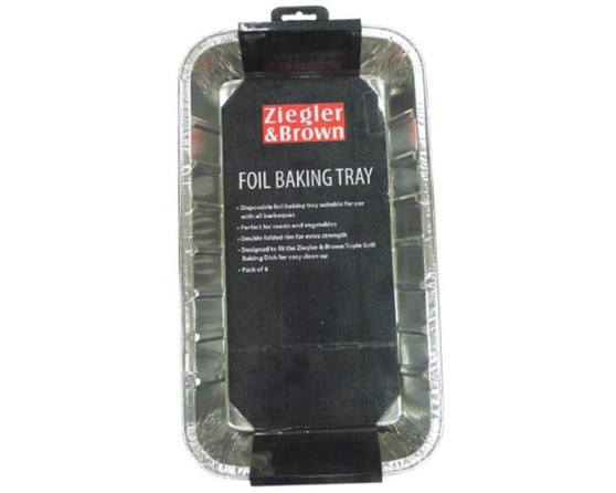 Ziegler & Brown 6pk Foil Baking Tray