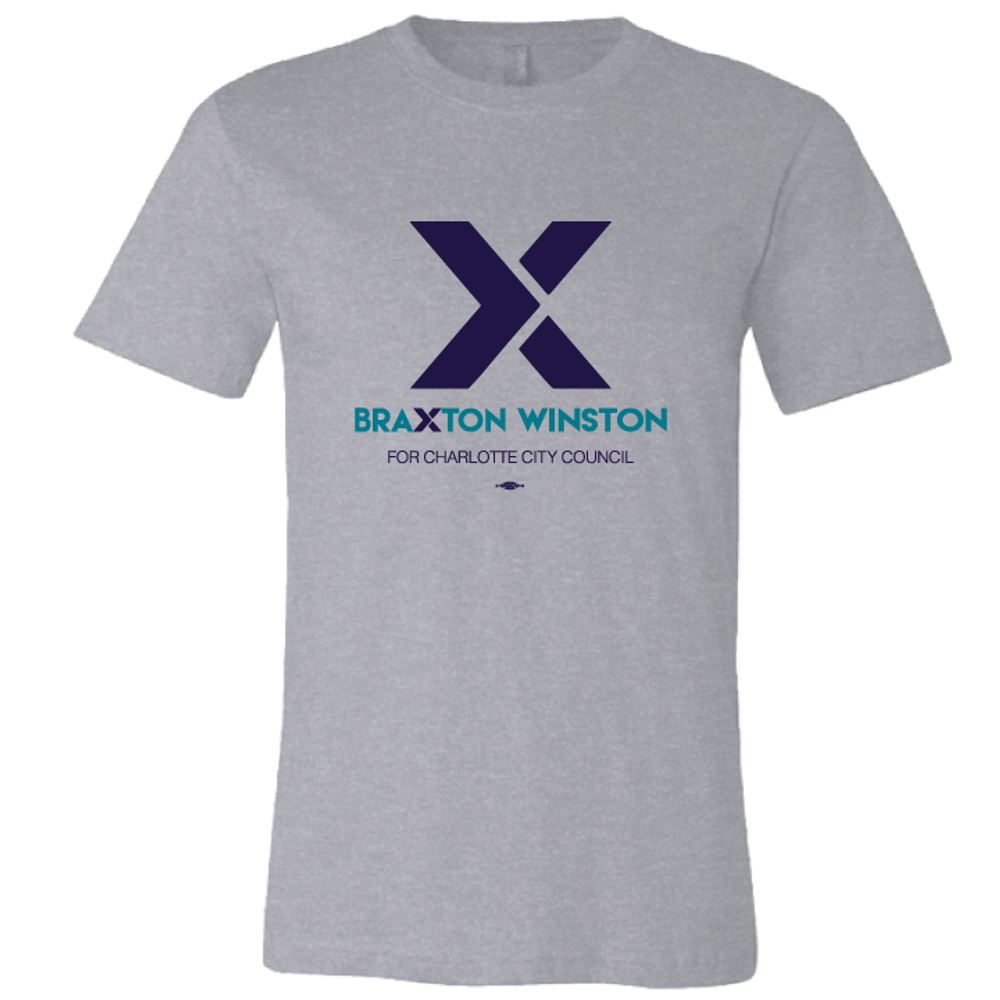 "X" Braxton Winston Logo (on Athletic Heather Tee)
