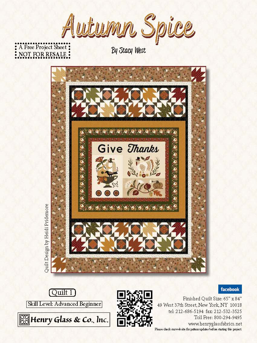 Autumn Spice Quilt #1 - Henry Glass Fabrics