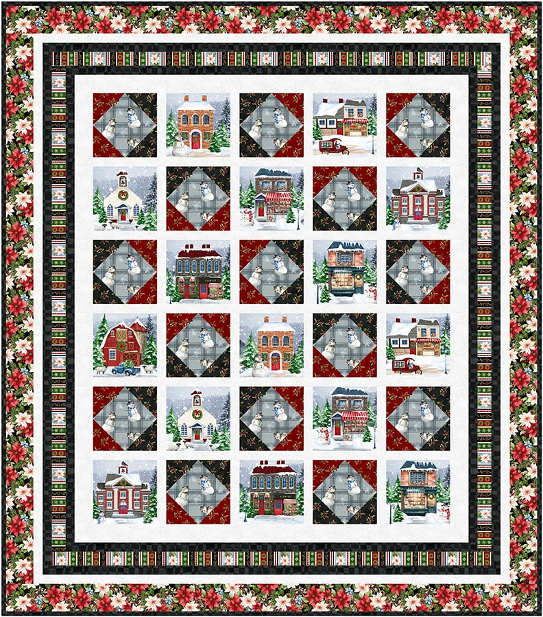 Hollyville Manor - Christmas Parade Quilt - Henry Glass Fabrics