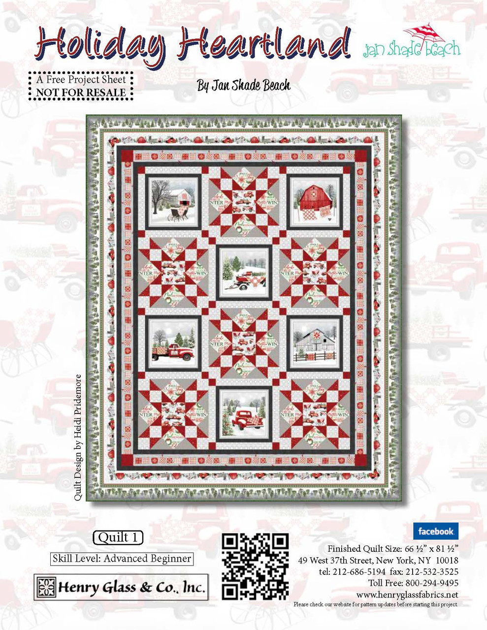 Holiday Heartland Quilt 1 Henry Glass Fabrics 4123