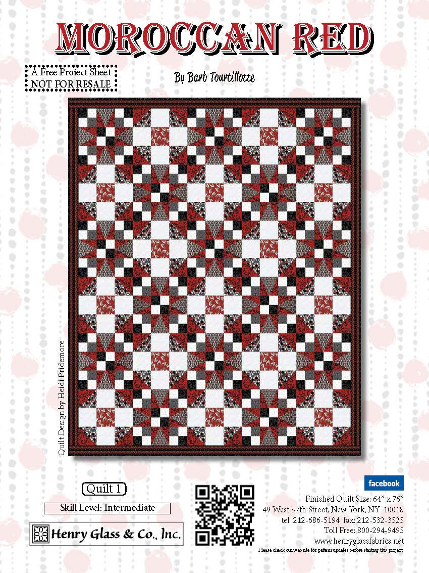 Moroccan Red Quilt 1 Henry Glass Fabrics