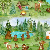 Happy Campers Minky - Digital