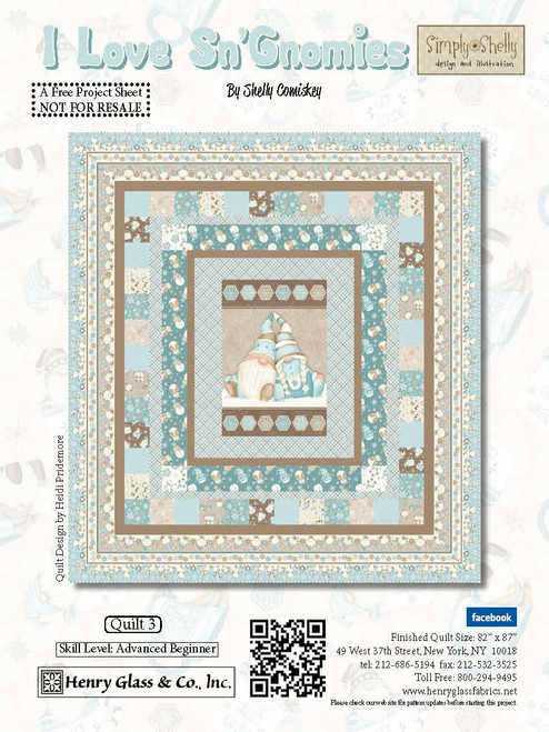 I Love Sn'Gnomies Flannel Quilt #3 I Love Sn'Gnomies Flannel Quilt #3
