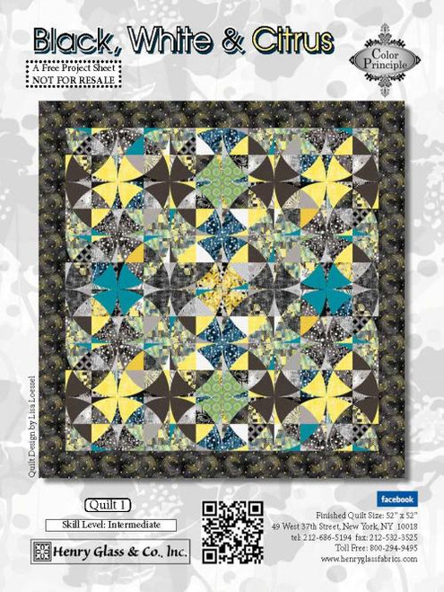 Black, White & Citrus Quilt #1 Black, White & Citrus Quilt #1