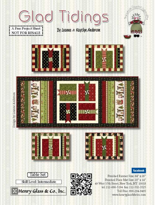 Glad Tidings Table Set Pattern Glad Tidings Table Set Pattern