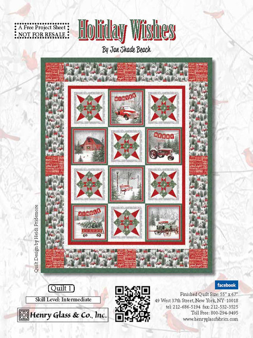 Holiday Wishes Quilt 1 Projects Henry Glass And Co Inc 5453