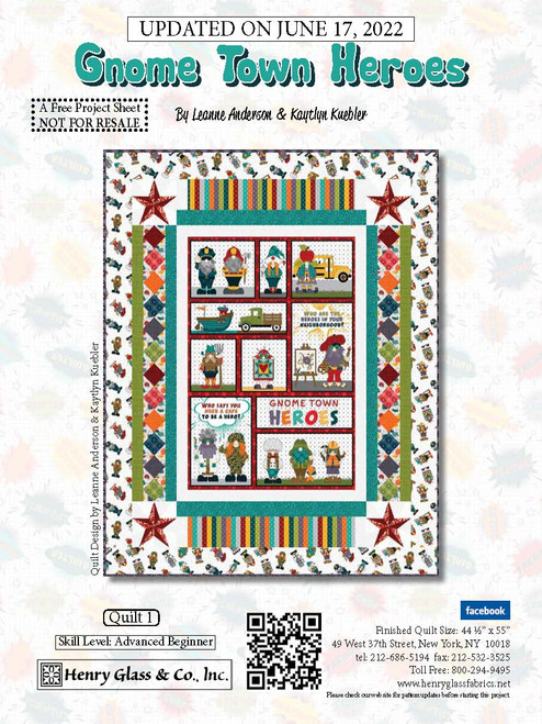 Gnome Town Heroes Quilt #1 Gnome Town Heroes Quilt #1