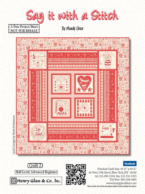 Say It With A Stitch Quilt #2 Say It With A Stitch Quilt #2