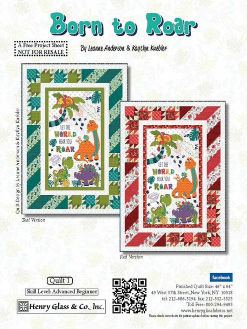 Born To Roar Quilt #1 Born To Roar Quilt #1